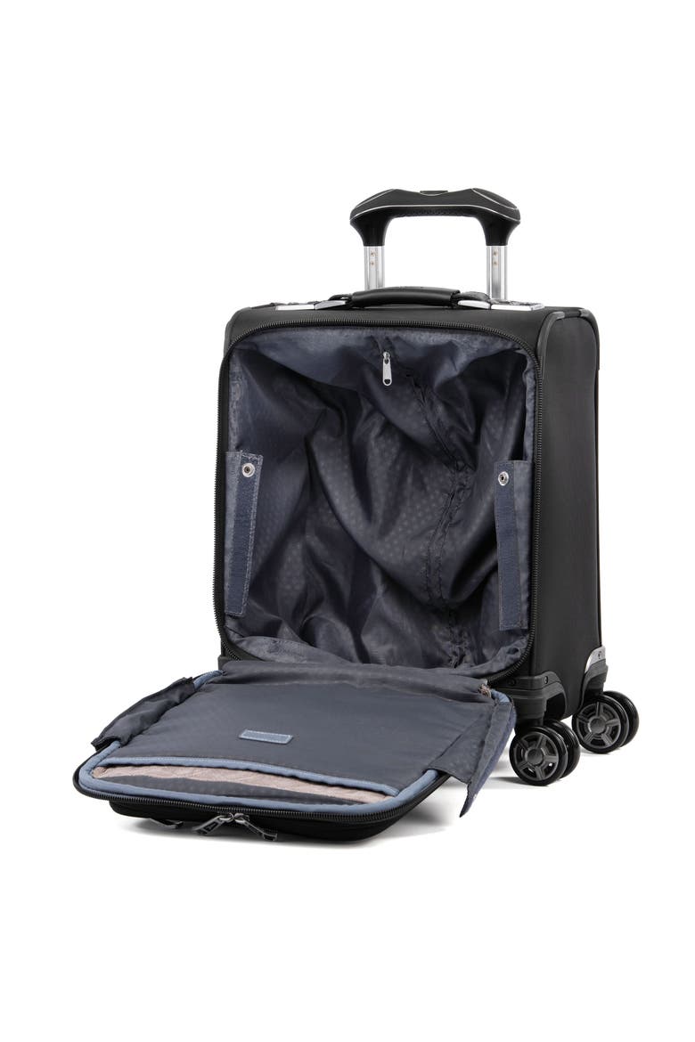 Platinum Elite 16" Underseat Spinner Tote Bag with USB Port, Alternate, color, Shadow Black
