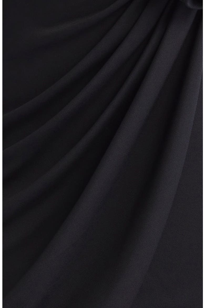 Saba Wrap Front Long Sleeve Minidress, Alternate, color, BLACK