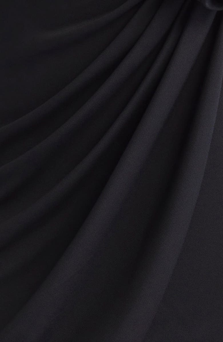 Cinq à Sept Saba Wrap Front Long Sleeve Minidress, Alternate, color, Black