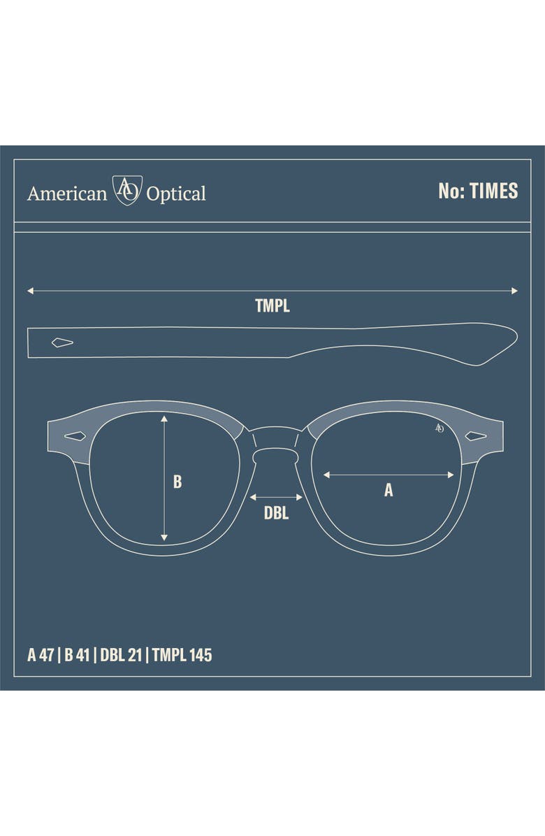 American Optical Times 47mm Round Nylon Non Polarized, Alternate, color, Black - Gyn-P