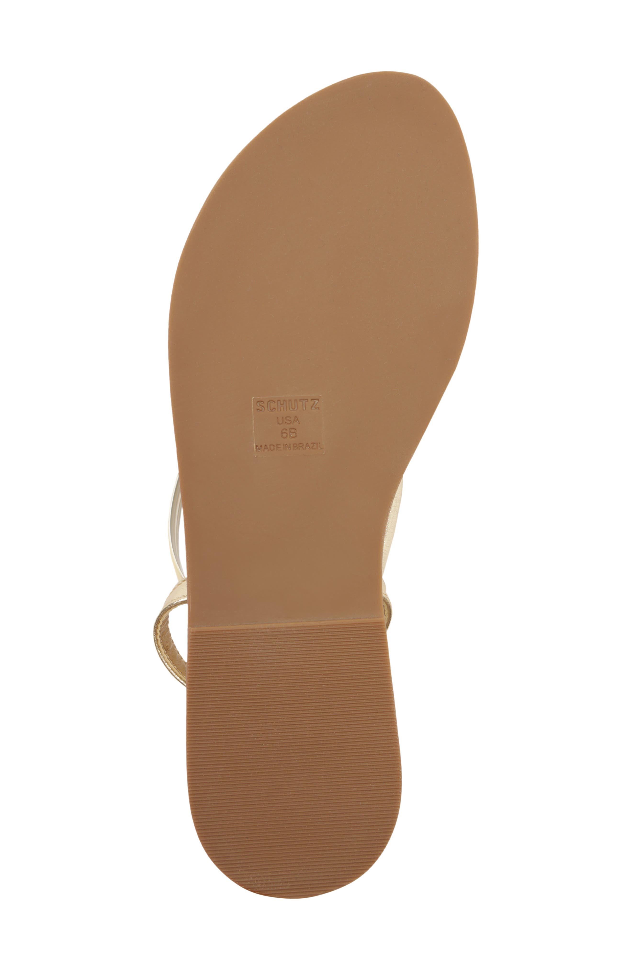 Valeria Toe Loop Ankle Strap Sandal, Alternate, color, OURO/ PLATINA