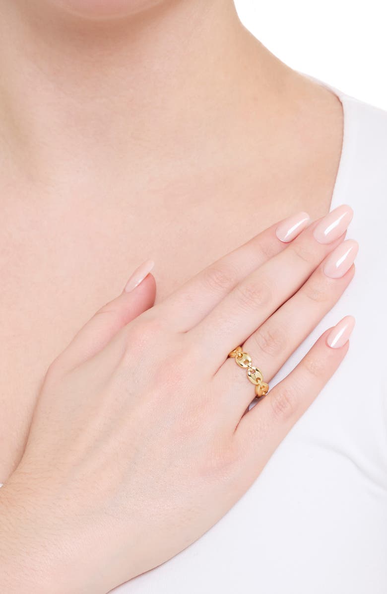 ATHRA LUXE Half Mariner Band Ring, Alternate, color, Gold