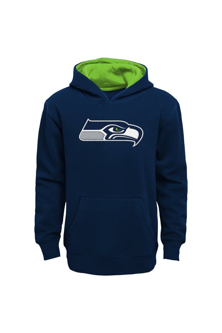 Preschool Navy Seattle Seahawks Prime Pullover Hoodie, Main, color, Navy