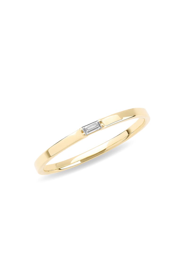 14K Gold Solo Baguette Diamond Ring, Main, color, YELLOW GOLD