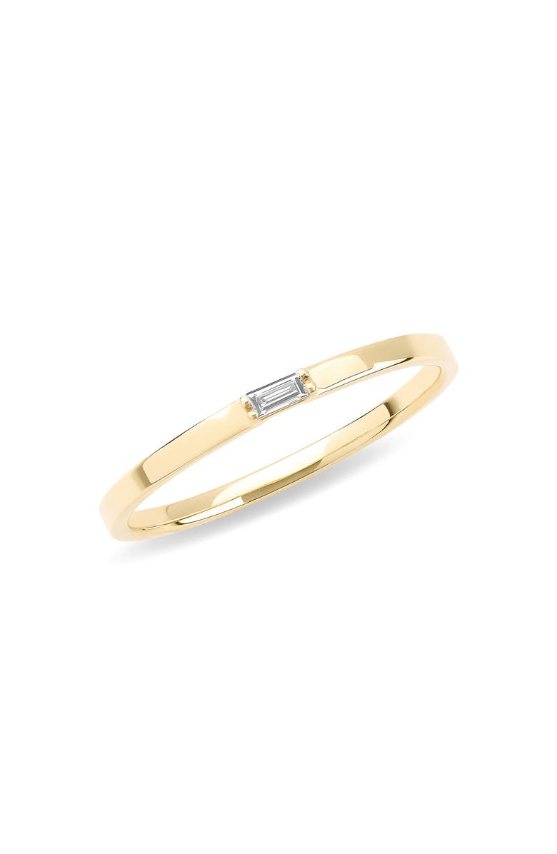 LANA 14K Gold Solo Baguette Diamond Ring, Main, color, Yellow Gold