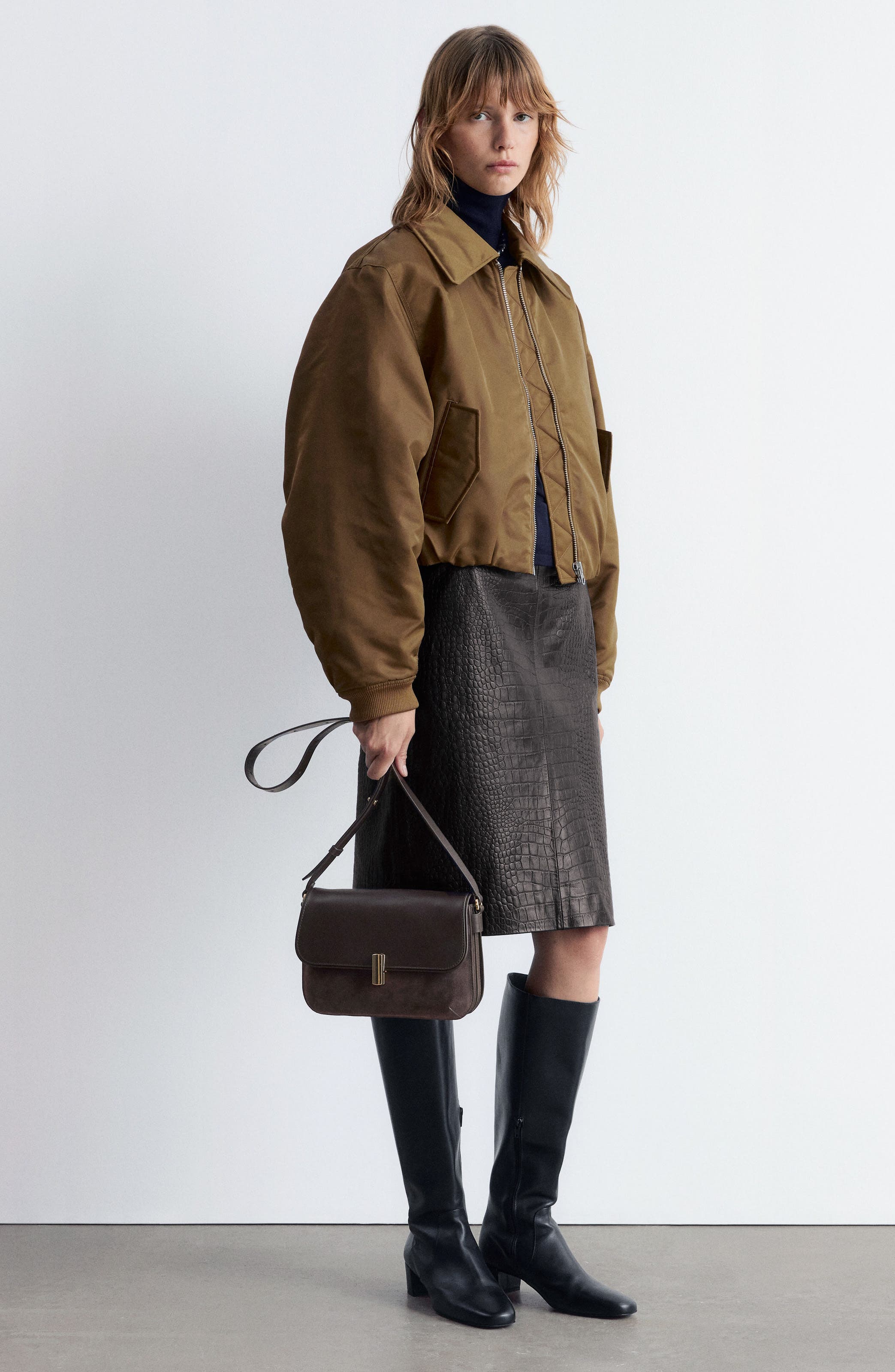 & Other Stories Leather Crossbody Bag, Alternate, color, 