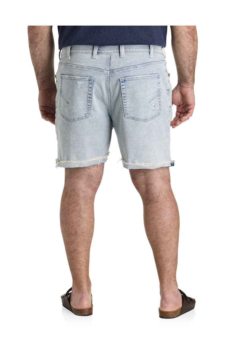 True Nation by DXL Big & Tall Destructed Athletic-Fit Denim Shorts V2, Alternate, color, Salty Tides