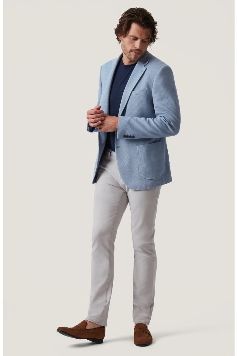 Matteo Pale Blue Piqué Sport Coat, Alternate, color, BLUE