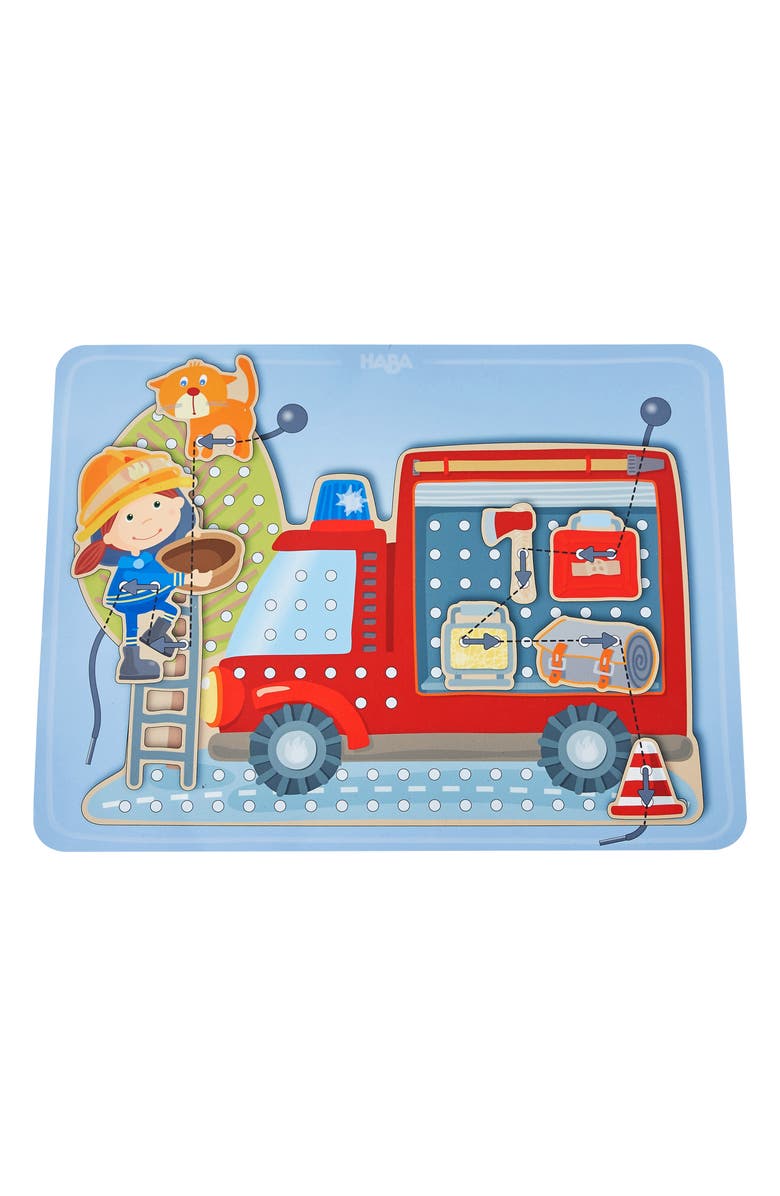 HABA In Action! Fire Rescue Threading & Lacing Game, Alternate, color,