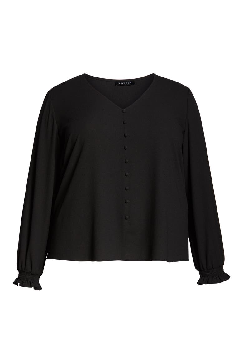 Long Sleeve Blouse, Alternate, color, RICH BLACK