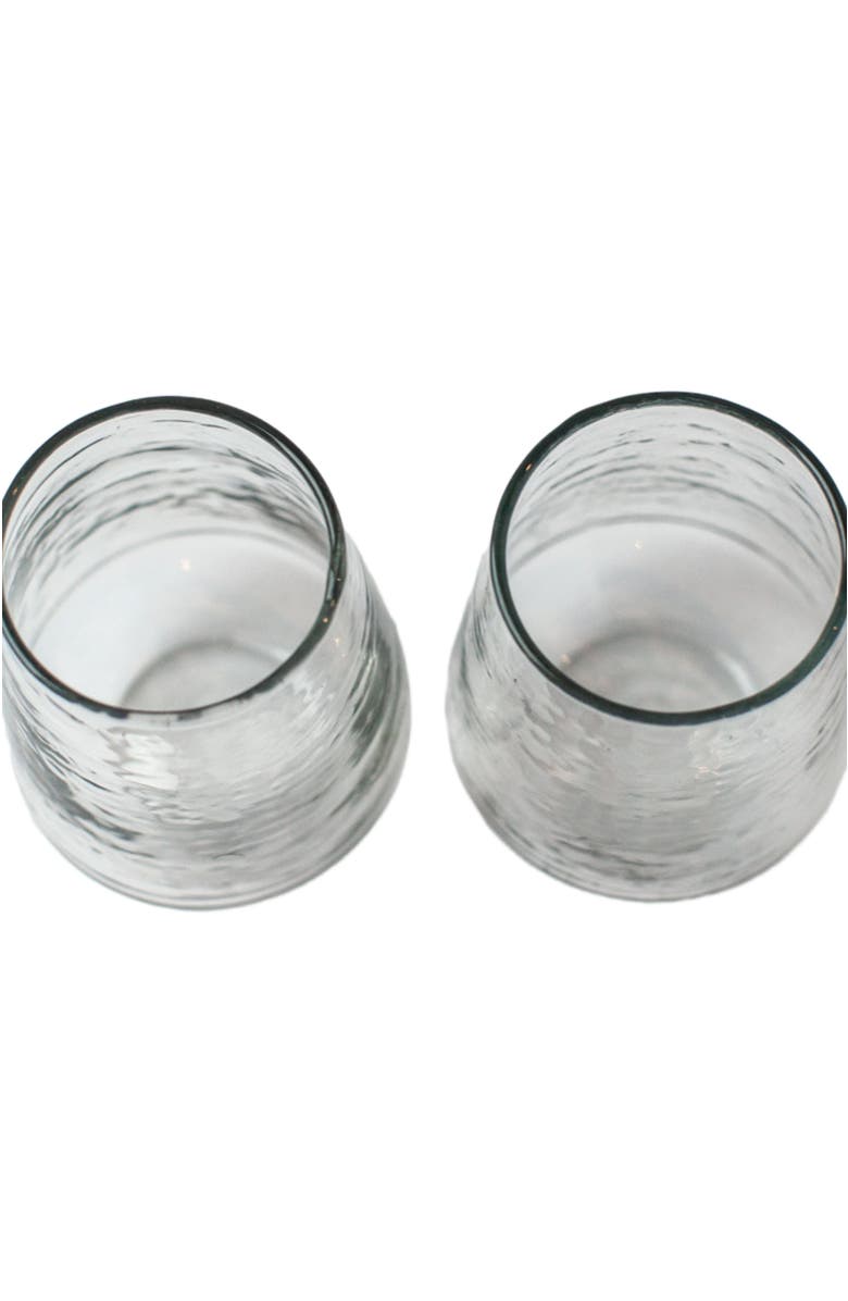 Creative Women Handblown Hammered Glass Water Tumbler - Set of 4, Alternate, color, Clear
