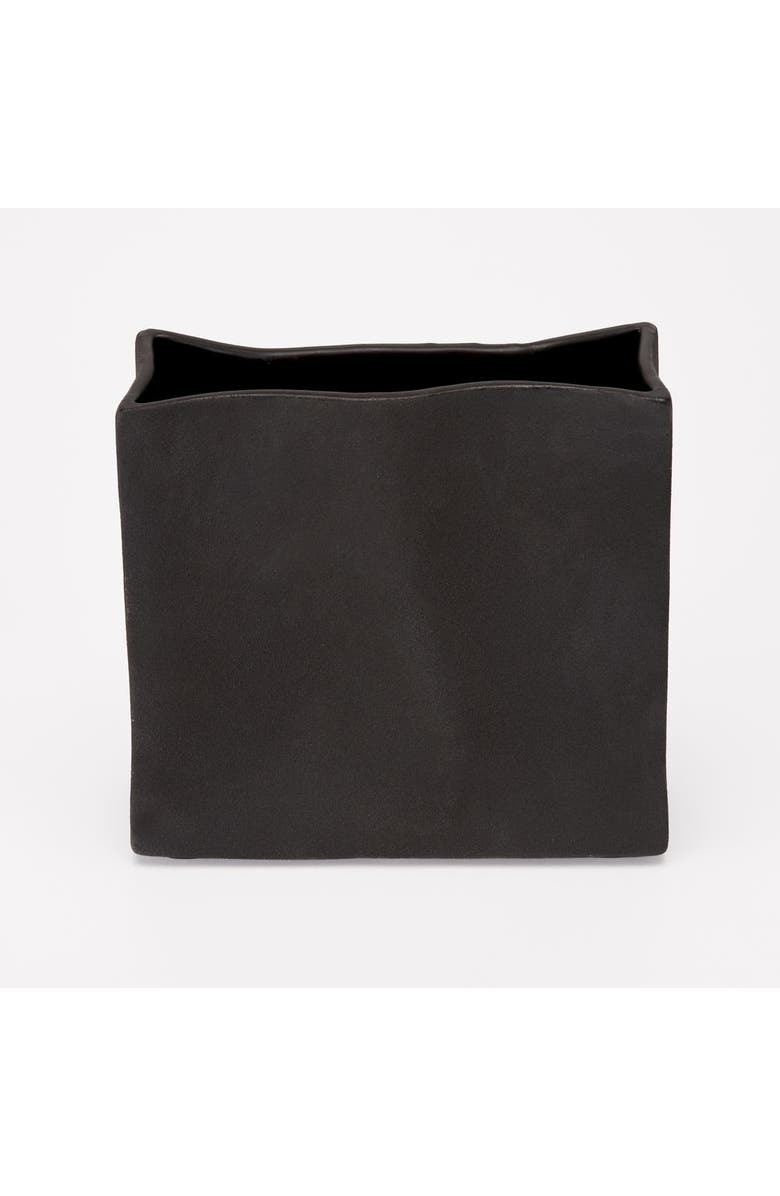 Dumae Rue Wide Vase, Alternate, color, Raw Noir