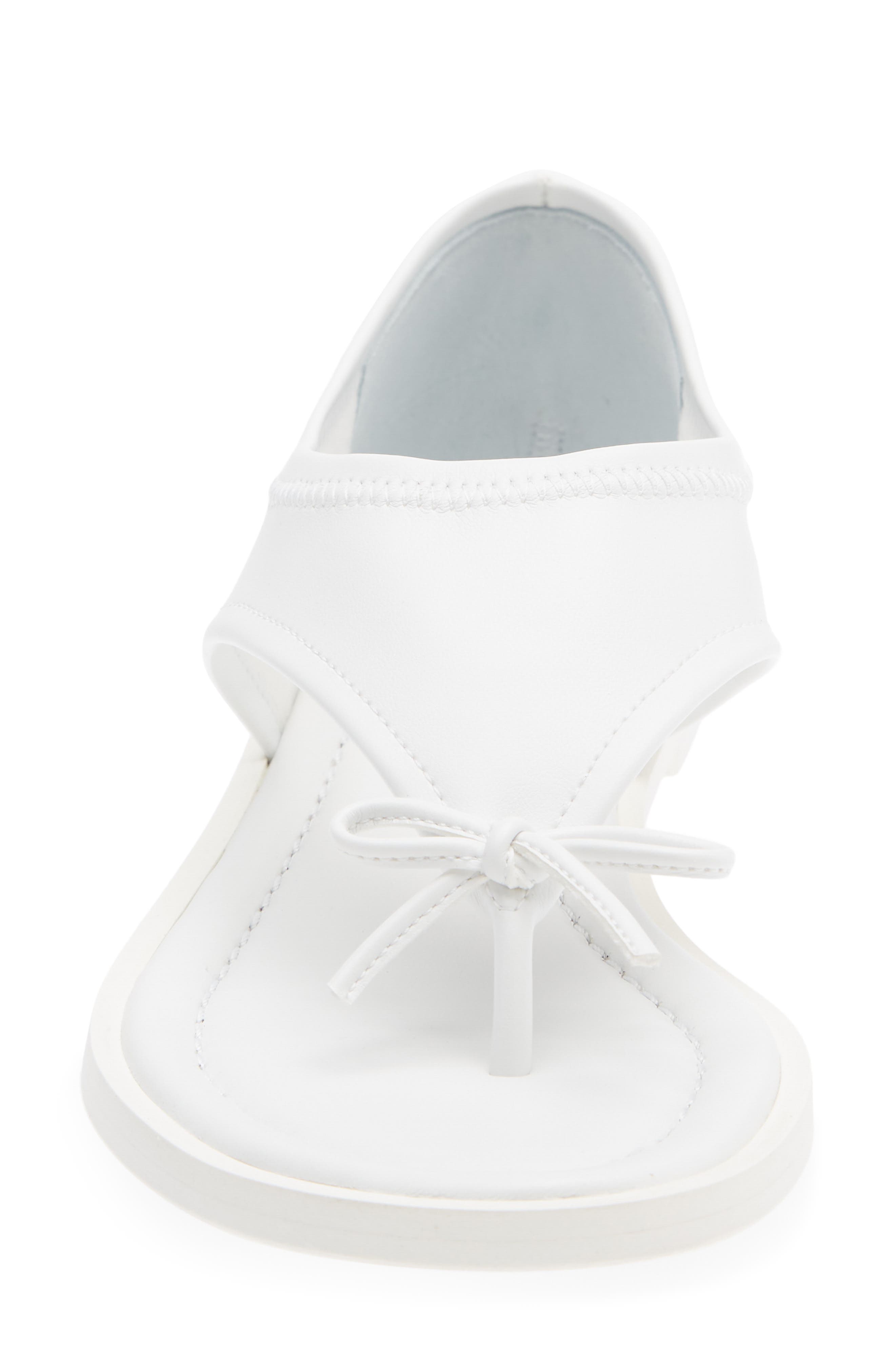 Sandy Liang Clark Bow Thong Sandal, Alternate, color, White