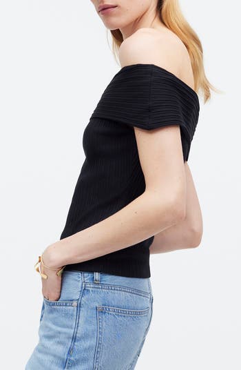 Rib Off the Shoulder Top