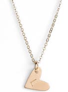 Nashelle 14k-Gold Fill Initial Mini Heart Pendant Necklace