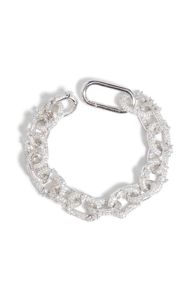 Volt Bracelet, Main, color, White/White Rhodium