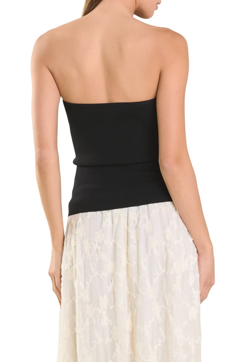 Strapless Knit Top, Alternate, color, BLACK