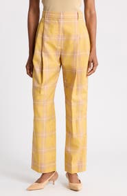 3.1 Phillip Lim Plaid Jacquard Straight Leg Trousers