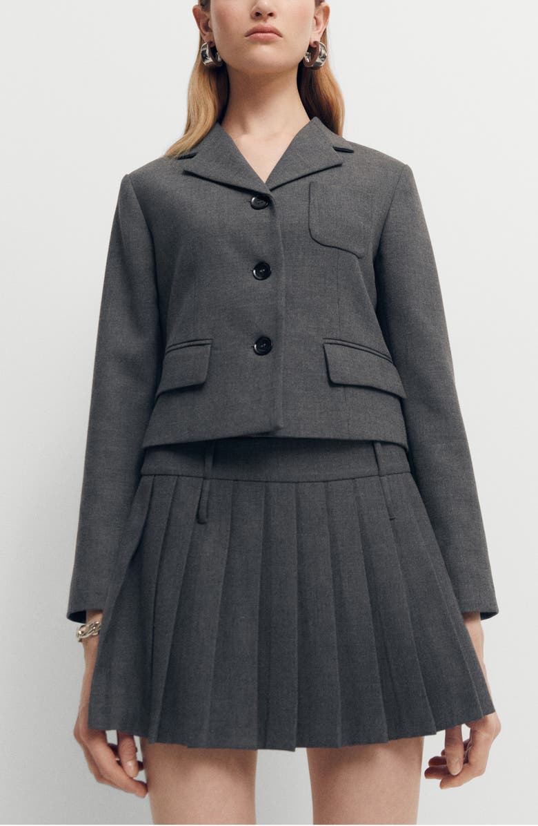 MANGO Pleated Miniskirt, Main, color,