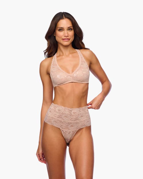Cosabella Nsn High Waisted Thong In Neutral