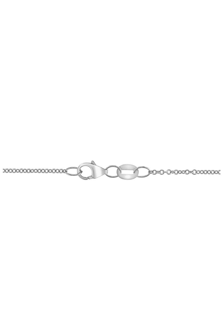 14K White Gold Diamond, Blue Topaz Pendant Necklace, Alternate, color, 14K Gold