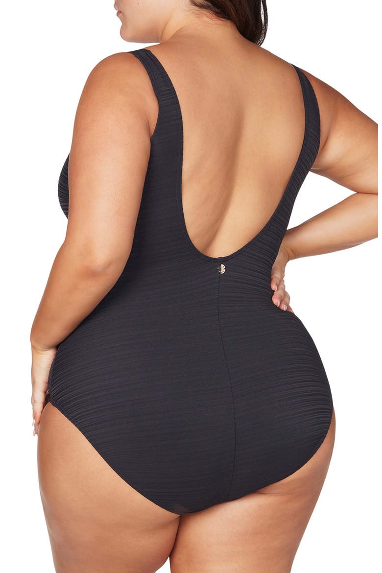 Aria Renior One-Piece Swimsuit, Alternate, color, BLACK