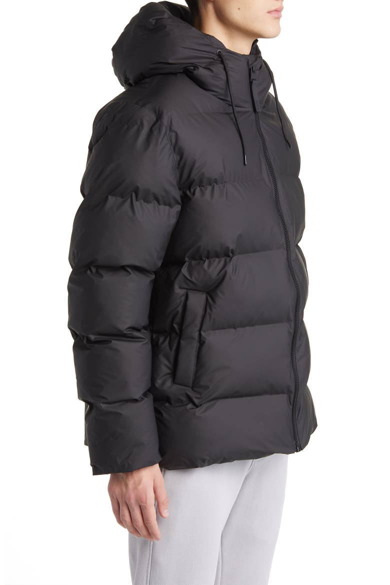 Alta Waterproof Hooded Puffer Jacket, Alternate, color, BLACK