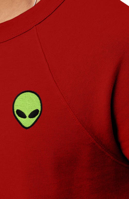 Dalix Alien Fleece Sweatshirt In Red