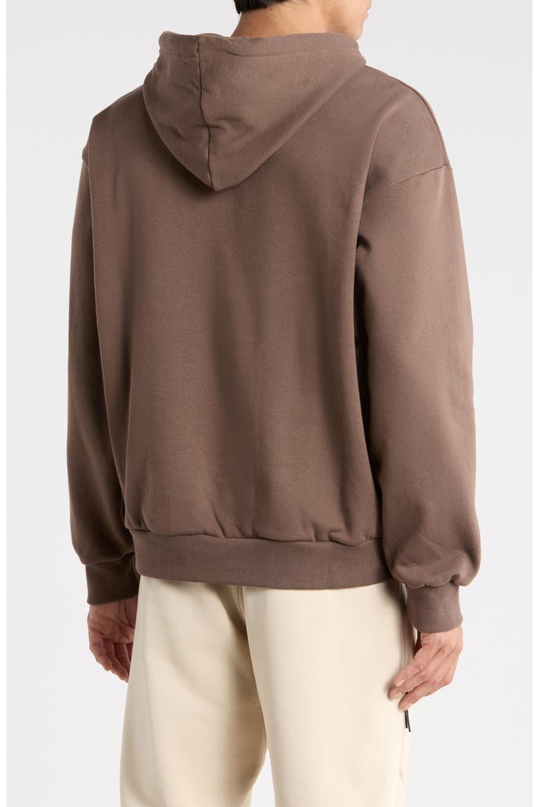 Evolution Simple Dome Oversized Hoodie, Alternate, color, SMOKEY BROWN