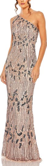 One Shoulder Embellished Gown