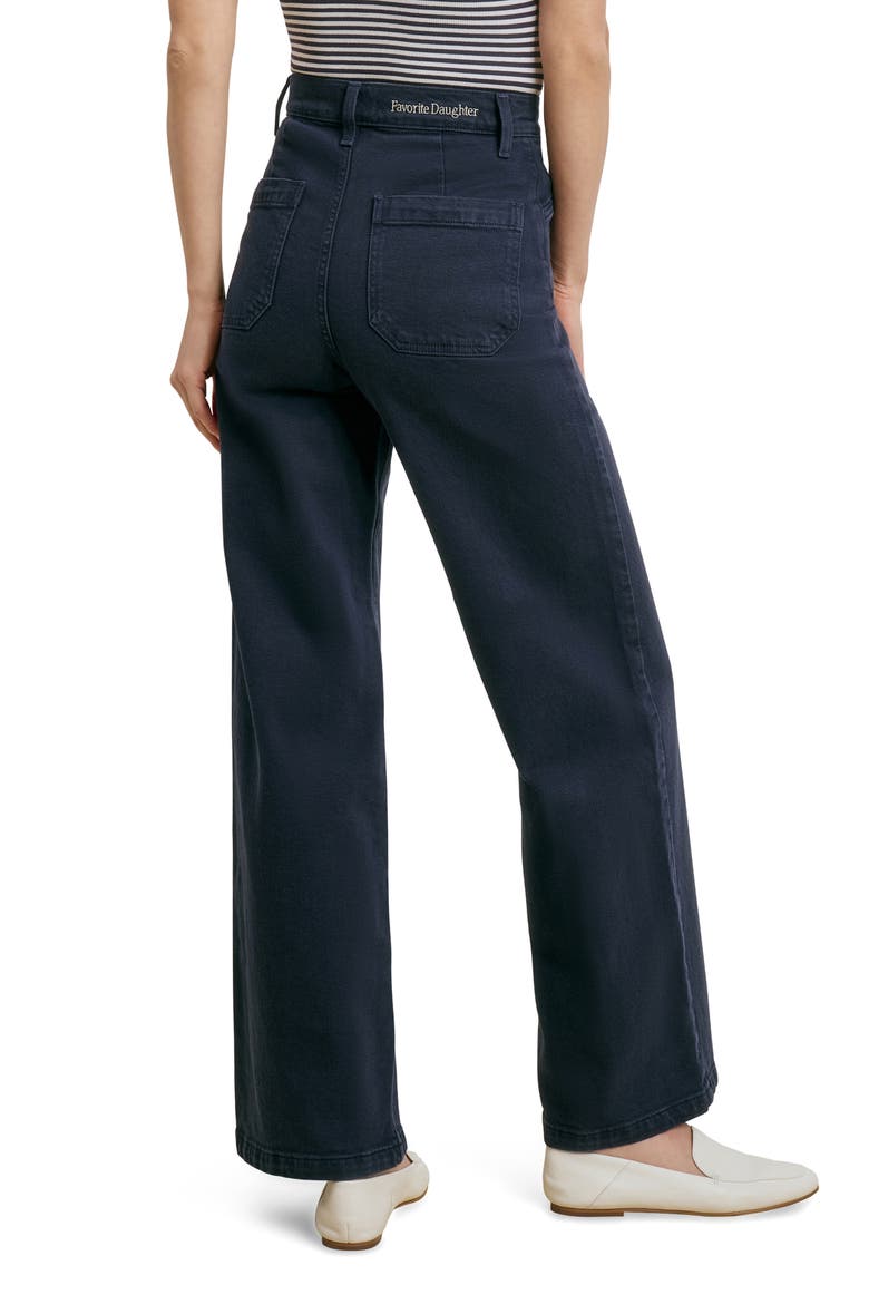 The Mischa Super High Waist Wide Leg Jeans, Alternate, color, NAVY