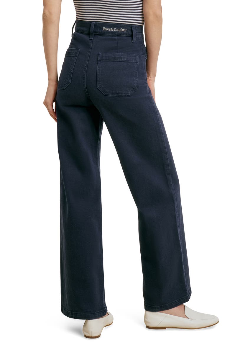 Favorite Daughter The Mischa Super High Waist Wide Leg Jeans, Alternate, color, Navy