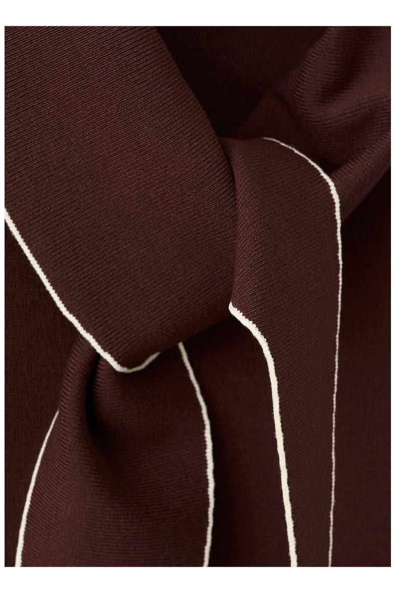 Bert Tie Neck Top, Alternate, color, CHOCOLATE