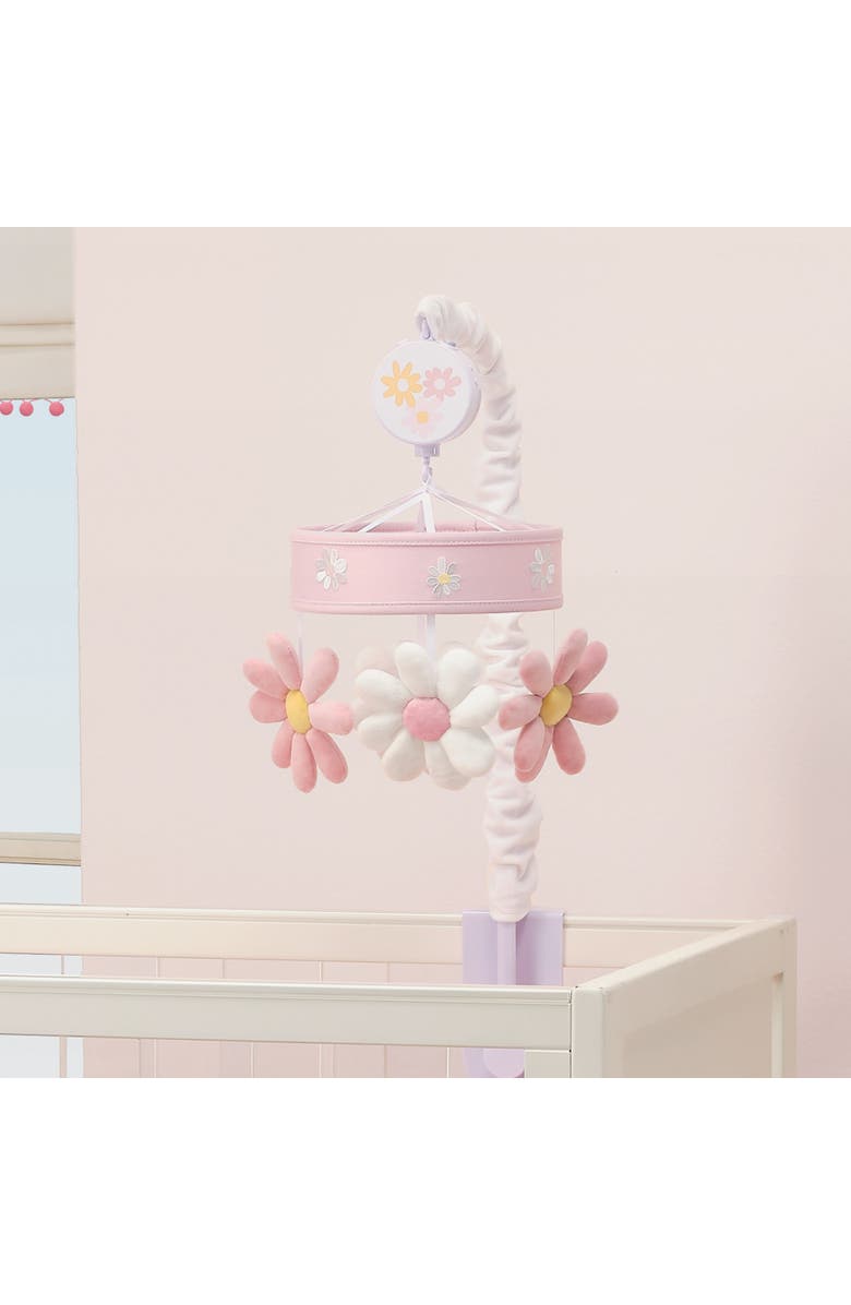 Lambs & Ivy Daisy Dreams Musical Baby Crib Mobile Soother Toy, Alternate, color, Pink
