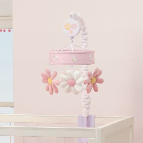 Lambs & Ivy Daisy Dreams Musical Baby Crib Mobile Soother Toy In White