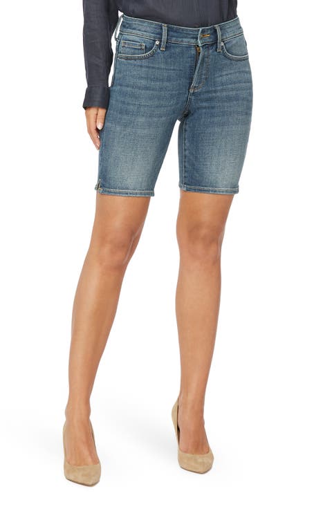 Ella Side Slit Denim Shorts