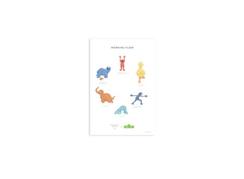 Double-Sided Sesame Street Yoga Poses Print