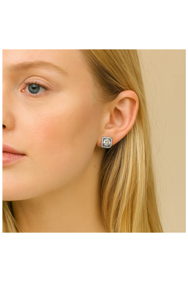 Katlyn Crystal Stud Earrings, Alternate, color, Silver