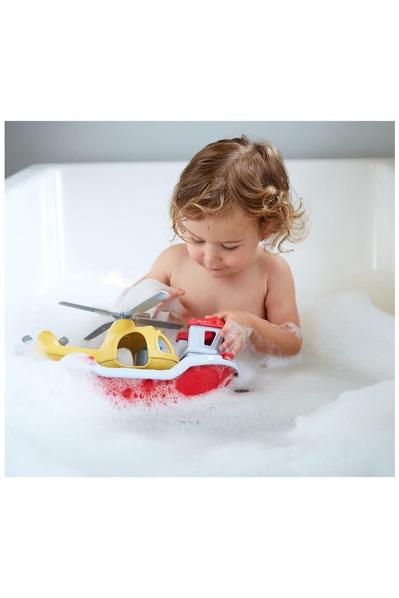 Rescue Boat & Helicopter Playset, Alternate, color, RED