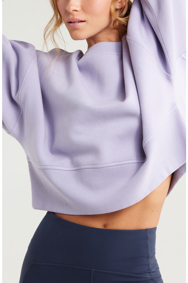 Cloud Fleece Relaxed Sweatshirt, Alternate, color, PURPLE HEIRLOOM
