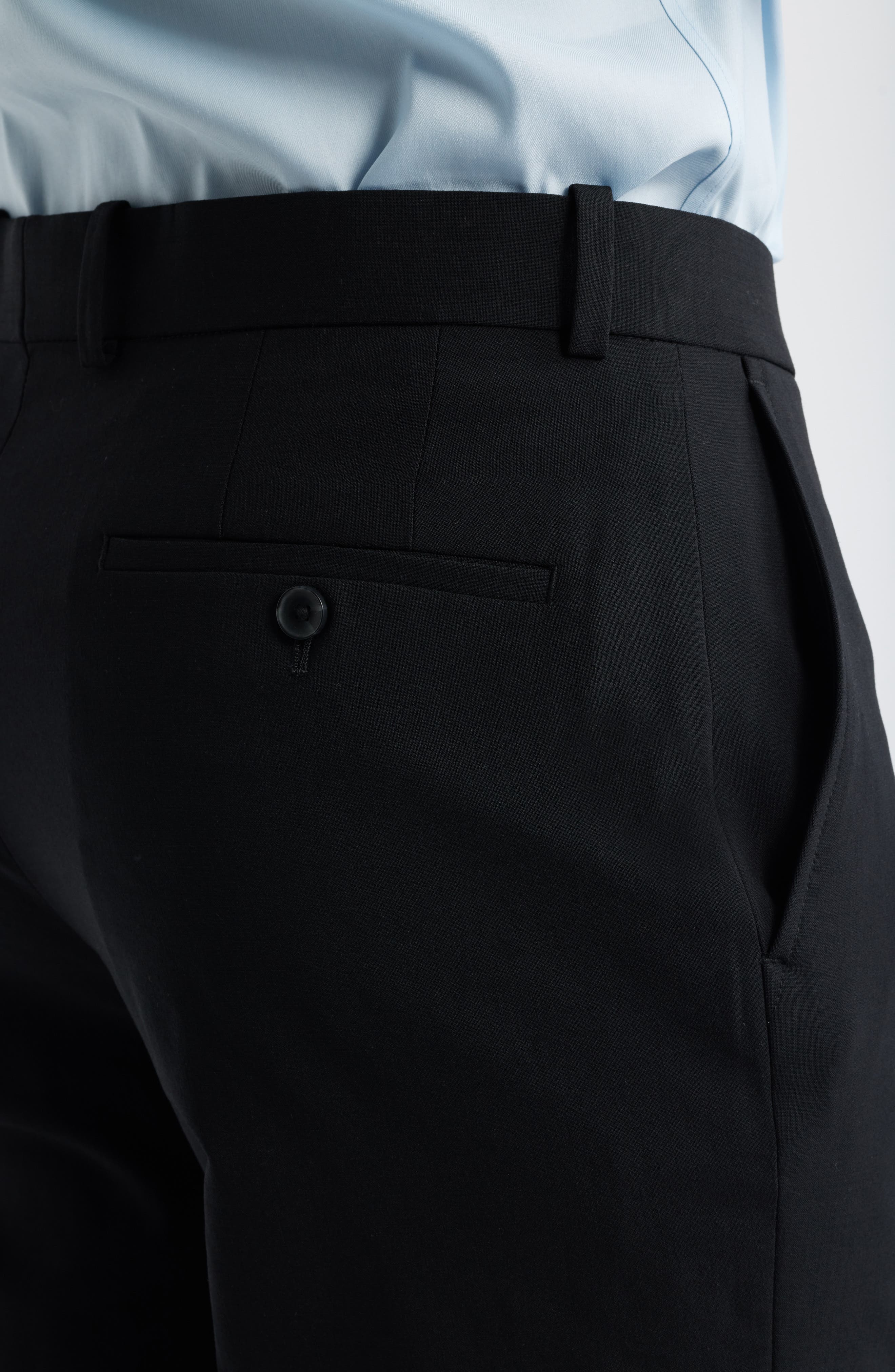 Мужские брюки Nordstrom Henrik Trim Fit Solid Stretch Wool Suit Pants — фото 5