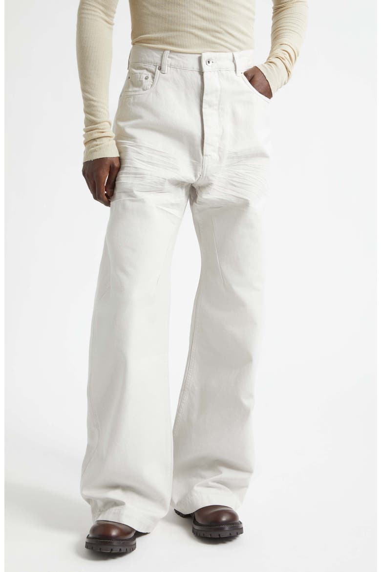Geth Five-Pocket Wide Leg Jeans, Main, color, MILK WASH