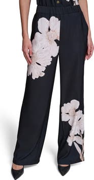 KARL LAGERFELD PARIS Placed Floral Soft Pants