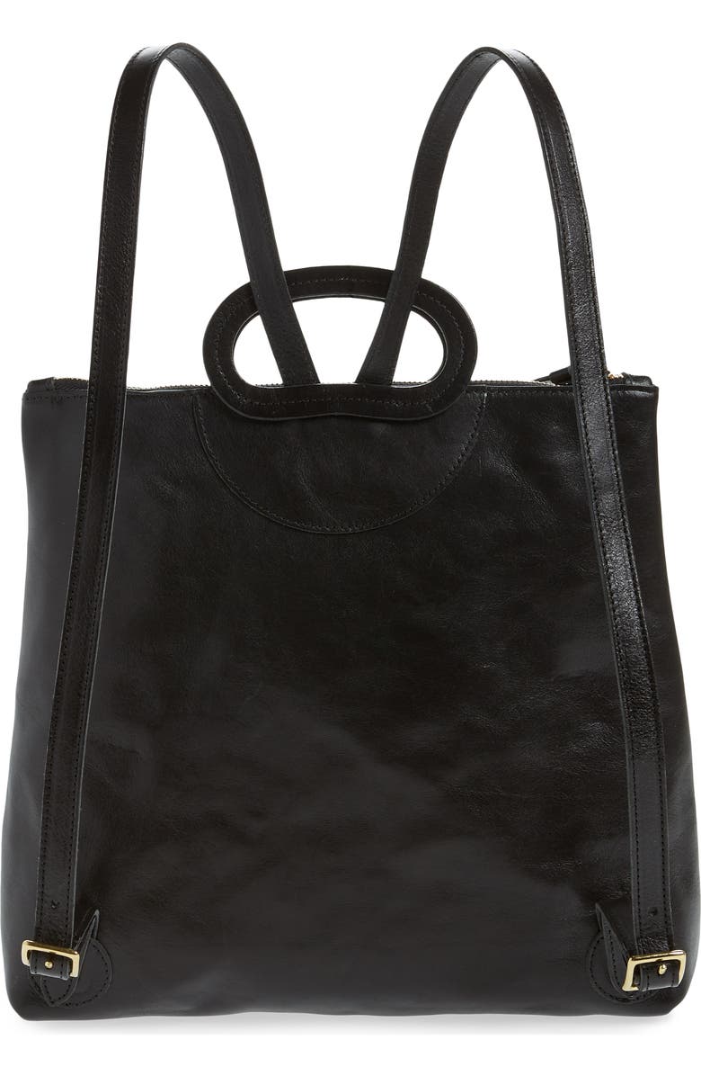 Clare V. Marcelle Leather Backpack, Alternate, color,