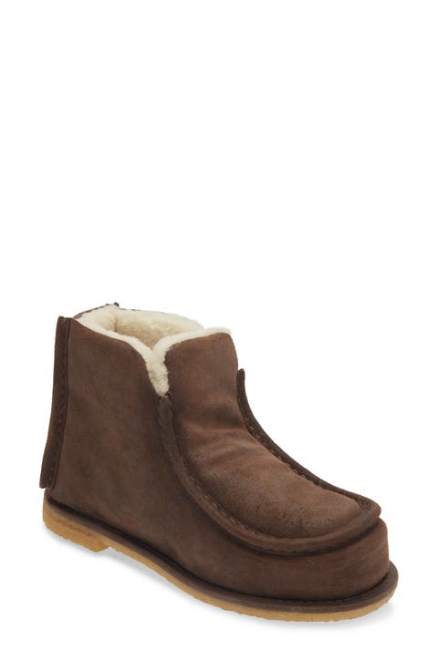 Genuine Shearling Lined Bootie (Women)