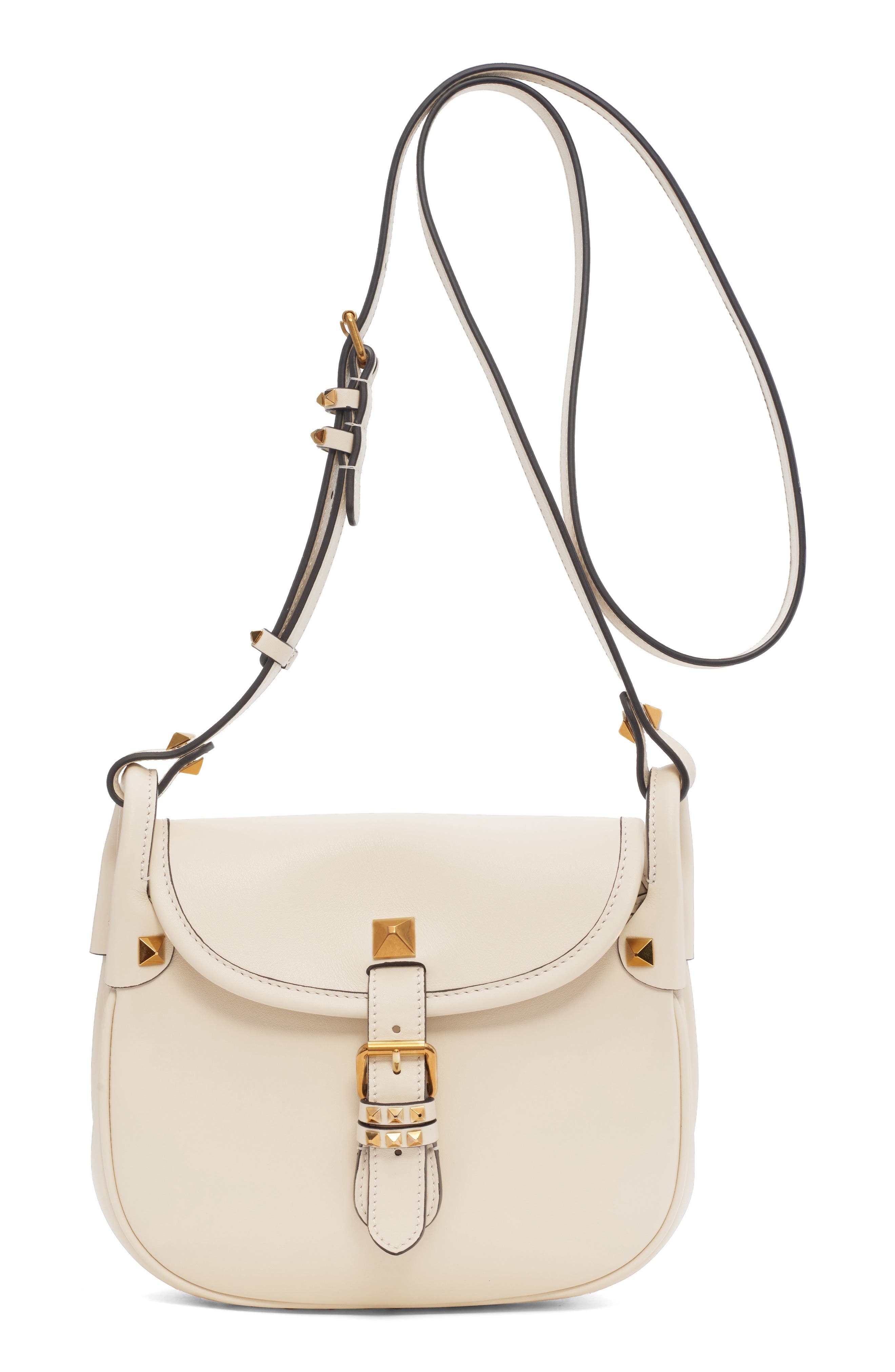 Small Flaneuse Leather Shoulder Bag, Main, color, WHITE