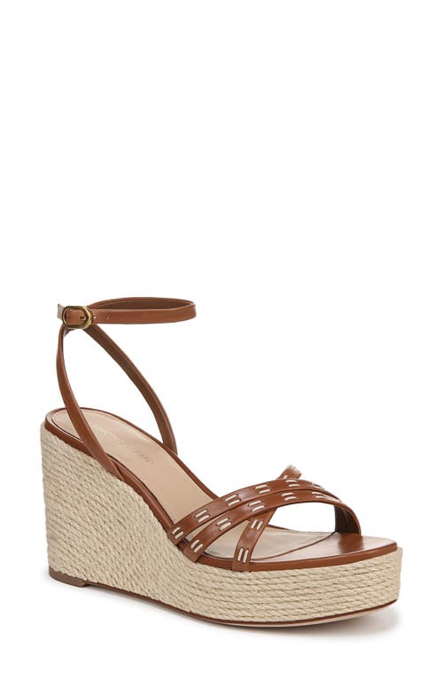 Veronica Beard Philene Platform Wedge Sandal In Caramel