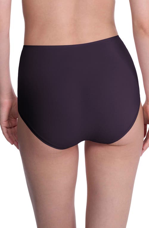 Natori Bliss Bare Cotton High Waist Briefs In Purple