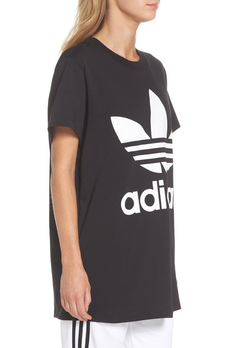 Trefoil Logo Tee, Alternate, color, BLACK