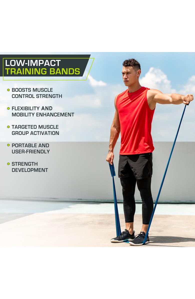 ProsourceFit Latex-Free Flat Resistance Band 3 Pack, Alternate, color, Assorted